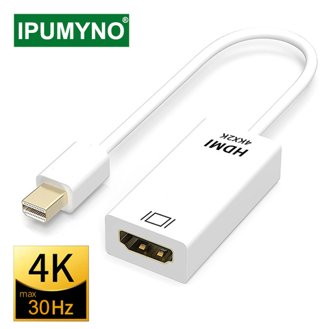 Мини-порт дисплея к HDMI кабелю 4k 1080P, ТВ-проектор Projetor DP 1,4, порт дисплея, конвертер для Mac Mini Apple Macbook Air Pro ► Фото 1/6