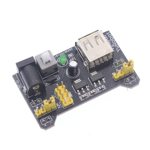 Модуль питания для arduino Diy Kit, 2-канальная плата MB102 DC 7-12 В, интерфейс Micro USB, макетная плата, модуль питания для arduino ► Фото 1/2