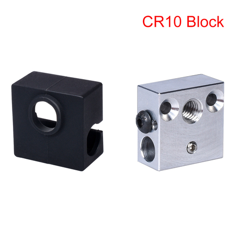 CR10 нагревательный блок MK8, силиконовый носок CR10 блок для швейцарского CR10 Hotend экструдер для Ender 3 MK7/MK8/MK9, экструдер, детали для 3D-принтера ► Фото 1/6