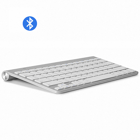 Ультратонкая клавиатура Bluetooth высокого качества, бесшумные планшеты и смартфоны для Apple, беспроводная клавиатура, стиль IOS, Android, Windows ► Фото 1/6