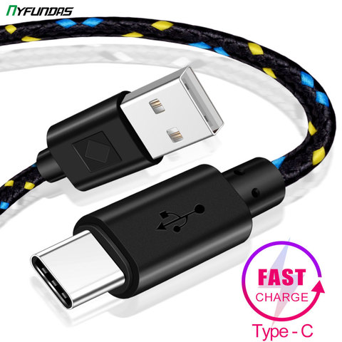 Кабель Micro USB в нейлоновой оплетке, 1 м, 2 м, 3 м, кабель для синхронизации данных и зарядки Type-C для Samsung, Huawei, Xiaomi, планшетов, телефонов Android, Typec, USBC ► Фото 1/6