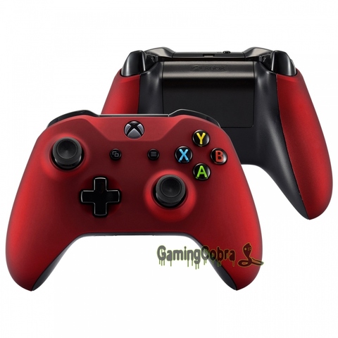 Чехол-накладка для Xbox One X & One S, красная передняя панель с мягкой сенсорной панелью, комплекты для ремонта, Боковые направляющие ► Фото 1/6