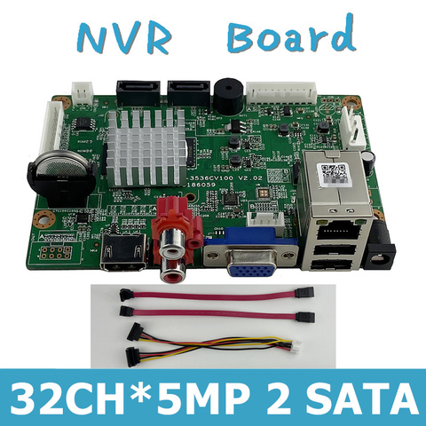 Камера видеонаблюдения H.265, 32 канала, 5 МП, обнаружение движения, NVR, DVR, цифровая видеозапись, макс. 2*8 ТБ, с IP-камерой SATA, ONVIF, CMS XMEYE ► Фото 1/6