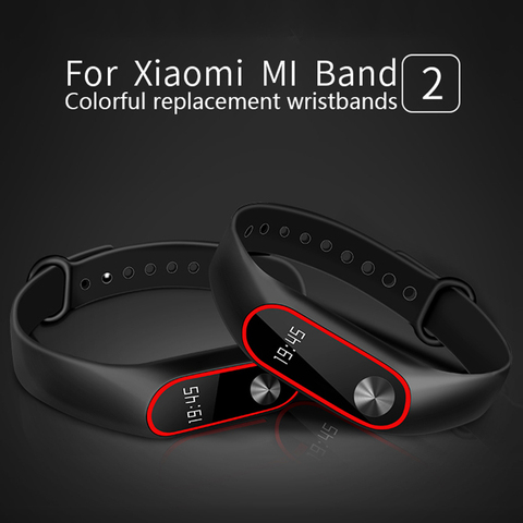 Ремешок силиконовый для Xiaomi Mi Band 2, цветной браслет для M2 Smart Band, аксессуары для Xiaomi Mi 2 ► Фото 1/6