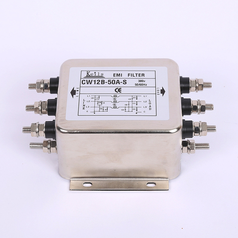 Трехфазный/четырехпроводная 380V AC Питание EMI фильтр Servo инвертор анти-помех CW12B-60A-S ► Фото 1/5