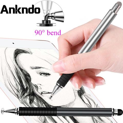 ANKNDO 2-в-1 стилус для мобильного планшета, ручка для смартфона, сенсорный экран, ручка для планшета Xiaomi Huawei Samsung, карандаш для рисования ► Фото 1/6