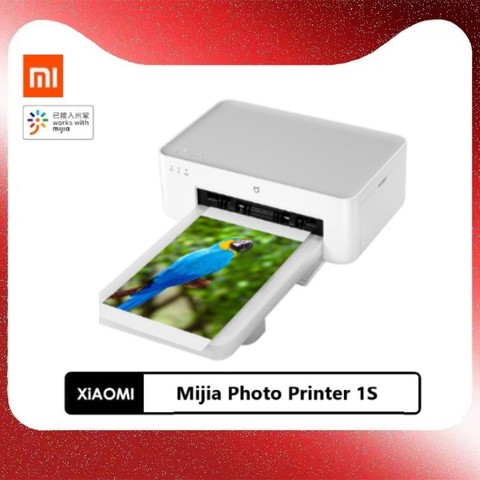 Xiaomi Mijia Photo Printer 1S Высококачественная цветная Сублимация 6/3 дюймов портативная фотобумага умный удаленный принтер для использования в приложении ► Фото 1/6