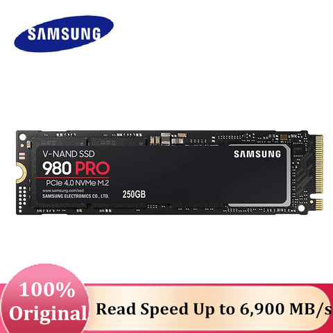 SAMSUNG 980 PRO с объемом оперативной памяти 1 ТБ 500 Гб 250 Внутренний твердотельный диск M2 2280 PCIe Gen 4,0x4 M.2 NVMe до 6900 МБ/с. ► Фото 1/6