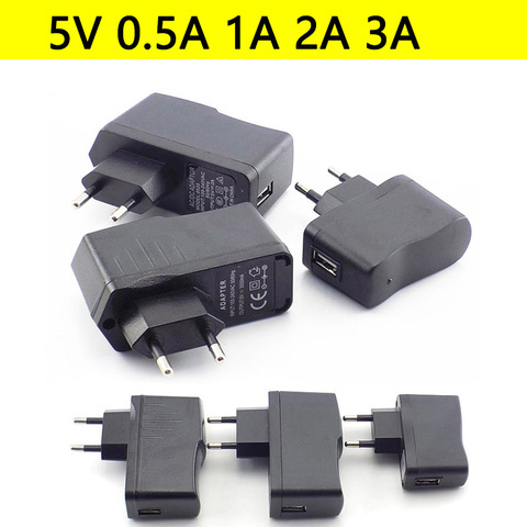 5 в 0,5a/1A/2A/3A 3000ma DC USB зарядное устройство порт зарядки Micro USB адаптер питания конвертер питания для светодиодных лент телефонов США/ЕС ► Фото 1/6