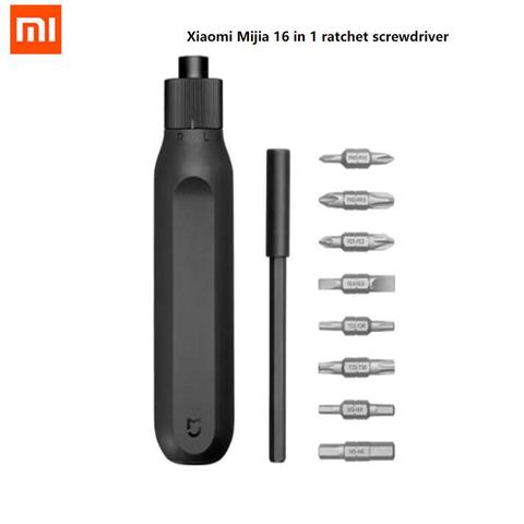 Отвертка с храповым механизмом Xiaomi Mijia16 в 1, бытовая отвертка, инструмент для ремонта, звездообразный крест 20 Н · м, отвертка для самостоятель... ► Фото 1/6