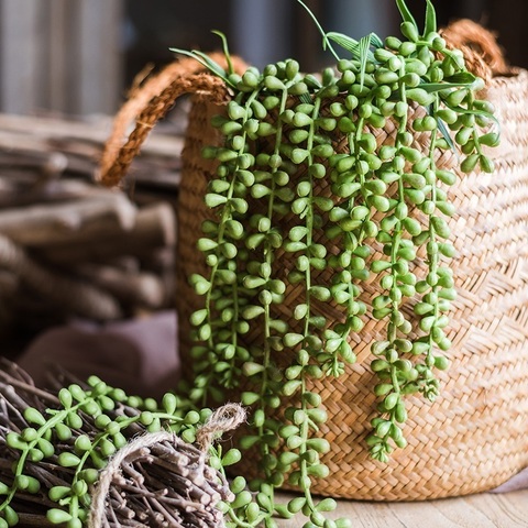 Зеленые искусственные суккуленты, планшетофон для спальни, балкона, настольного стола, мини бонсай, украшение для свадебной вечеринки, искусственные растения ► Фото 1/6