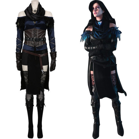 Костюм для косплея Yennefer, топ, юбка, наряды, карнавальный костюм на Хэллоуин ► Фото 1/6