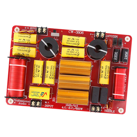 3-ходовой разделитель частоты динамика, 3-х секционный разделитель частоты, фильтры 600 Вт для автомобиля, домашней аудиосистемы, высокое качество ► Фото 1/6