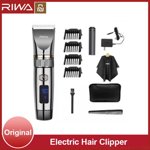 Youpin RIWA электромашинка для стрижки волос, RE-6501T Семейный комплект резак машина светодиодный Дисплей Мощность Профессиональный парикмахерский триммер для волос ► Фото 1/6