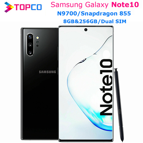 Samsung Galaxy Note10 N9700 Примечание 10 Dual SIM оригинальный мобильный телефон Snapdragon 855 Octa Core 6,3 