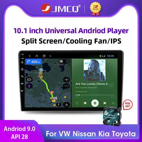 Автомагнитола JMCQ, 2 Din, Android 9,0, 2 + 32 ГБ, 4G, 9/10, 1 дюйм, мультимедийный видеоплеер, 2 Din, навигация, GPS, FM, для Nissan, Kia, Honda, VW ► Фото 1/6