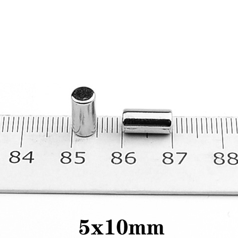 10 ~ 300 шт 5x10 мм Круглые неодимовые магниты 5x10 мм Мини магнит диск 5*10 мм Сильный цилиндр Редкоземельный Магнит 5 мм x 10 мм N35 ► Фото 1/6