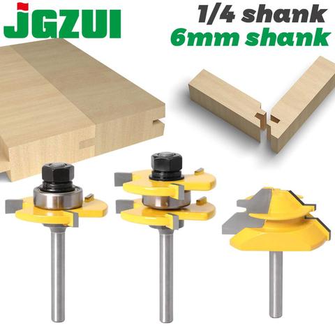 Tongue and Groove Router Bit Tool Set 1/4'' Shank With 45° Lock Miter Bit 1/4'' 6mm Shank - Solid Steel, Anti Kickback Design ► Фото 1/6