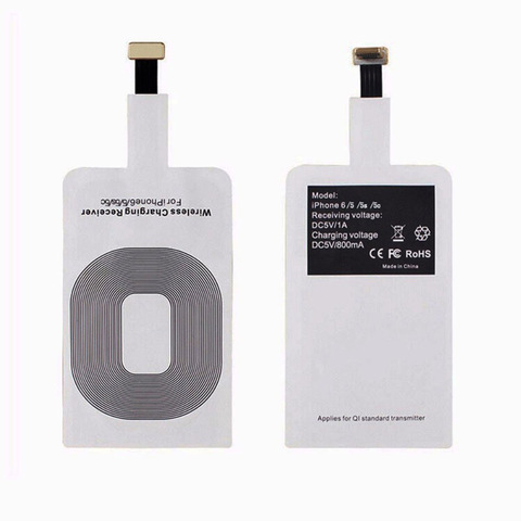 Универсальное Qi Беспроводное зарядное устройство передатчик патч приемник адаптер для samsung iPhone 6 6s 5 5S Xiaomi huawei meizu nokia htc ► Фото 1/5