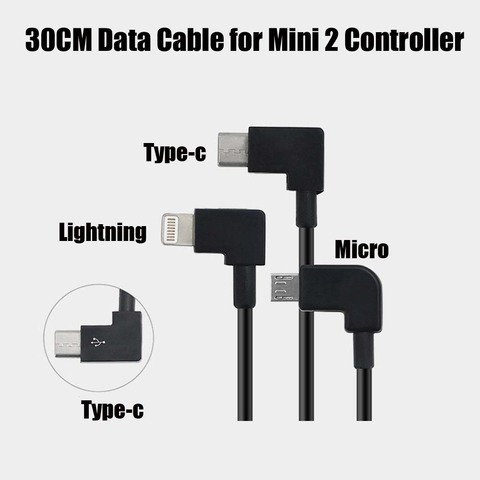 Mini 2 контроллер OTG кабель для передачи данных Type-C к Micro USB IOS Lightning 30 см для DJI Mavic Mini 2 Настольный держатель кабели для передачи данных детали ► Фото 1/6