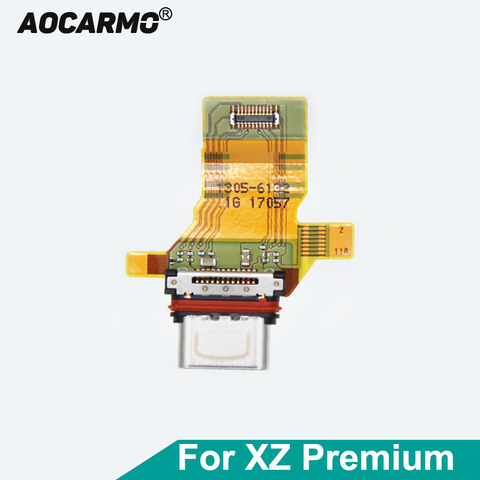 USB разъем Aocarmo Type-C, зарядный порт, док-станция, гибкий кабель для Sony Xperia XZ Premium XZP G8142 G8141, быстрая доставка ► Фото 1/6