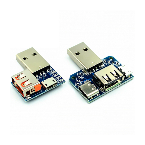 USB-адаптер со штекером и разъемом USB на гнездо Type-c Micro USB 2,54-4P ► Фото 1/5