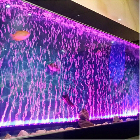 Светодиодный светильник с воздушным пузырьком, аквариумная лампа, подводный погружной светильник для аквариума, изменяющий цвет, кислород ... ► Фото 1/6