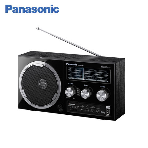 Panasonic Портативный Радиоприемник RF-800UEE1-K, FM,SW,MW, 4-полосный прием, ретро дизайн, USB ► Фото 1/4