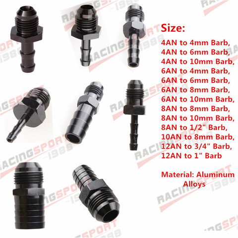 Прямая топливная линия 4AN 6AN 8AN 10AN 12AN 4mm 6mm 8mm 10mm 1'' ► Фото 1/6