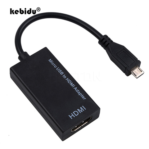 Kebidu 1080P HD HDTV адаптеры Micro USB к HDMI штекер-гнездо адаптер кабель для Samsung Galaxy HUAWEI ► Фото 1/6