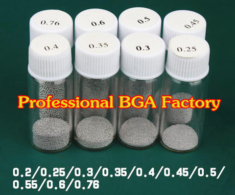 (25k) 25000 шт. 0,2 мм/0,25 мм/0,3 мм/0,35 мм/0,4 мм/0,45 мм/0,5 мм/0,55/0,6 мм/0,65 мм/0,76 мм свинцовые Паяльные шарики BGA Паяльные шарики ► Фото 1/1