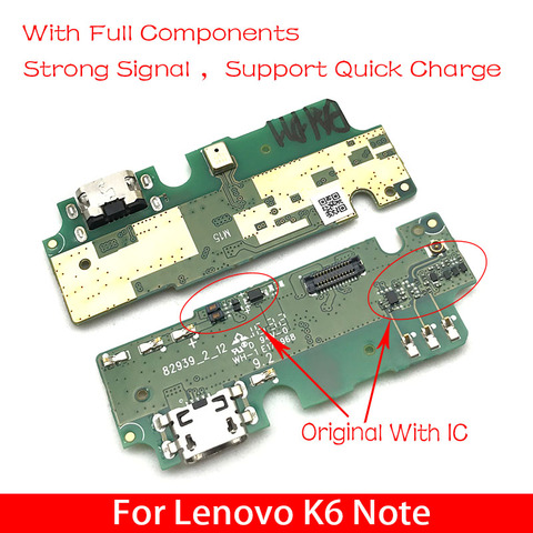 Гибкий usb-порт для зарядки Lenovo K6 Note K6Note K53a48, док-станция, зарядное устройство, разъем, плата с микрофоном ► Фото 1/4