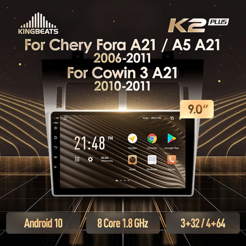 KingBeats штатное головное устройство For Chery Fora A21 A5 Cowin 3 Estina GPS Android 8.1 автомагнитола на андроид магнитола For Чери Фора А21 For Вортекс Эстина 1 автомобильная мультимедиа Octa Core 8 core*1.8G DDR4 ► Фото 1/6