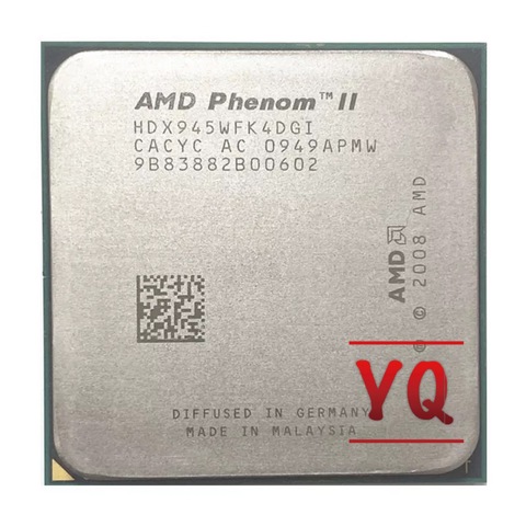 Четырехъядерный процессор AMD Phenom II X4 945 95 Вт 3,0 ГГц HDX945WFK4DGM /HDX945WFK4DGI разъем AM3 ► Фото 1/2