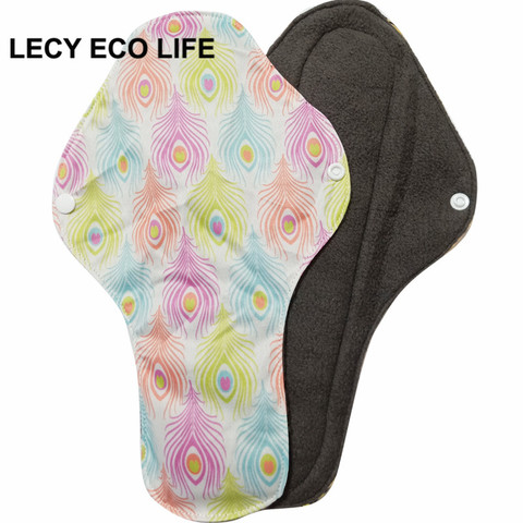 Женские гигиенические принадлежности LECY ECO LIFE, сверхвпитывающие водонепроницаемые тканевые менструальные прокладки с тяжелым потоком, длина 30 см ► Фото 1/6