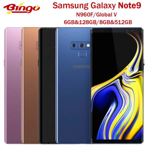 Мобильный телефон Samsung Galaxy Note 9 N960F, оригинальный, разблокированный, LTE, Exynos, Восьмиядерный процессор, 6,4 дюйма, двойная камера 12 МП, 6 ГБ ОЗУ 128 Гб ПЗУ, NFC ► Фото 1/6