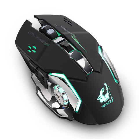 New 2.4Ghz Wireless Mouse Rechargeable Silent Gaming Mouse Backlit Mechanical Ergonomic Optical Notebook Computer Accessories ► Фото 1/6
