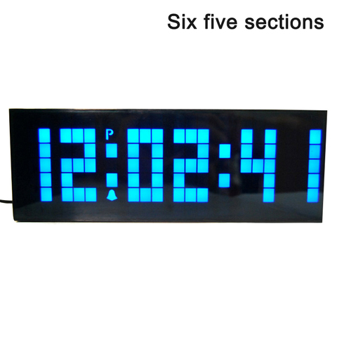 Цифровые светодиодные настенные часы, многофункциональные настольные часы-будильник с календарем, обратный отсчет E2S ► Фото 1/6