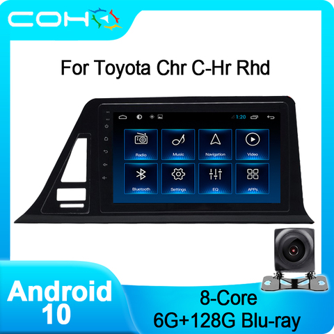 COHO для Toyota Chr C-Hr Rhd Gps Автомобильный мультимедийный плеер Радио Android 10,0 Octa Core 6 + 128G ► Фото 1/6