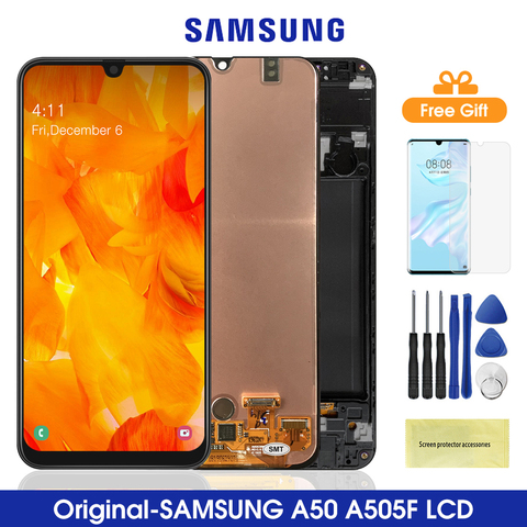 6,4 ''оригинальный A505 ЖК-дисплей для Samsung Galaxy A50 ЖК-дисплей сенсорный экран дигитайзер Запчасти для Samsung A505F/DS A505F A505FD A505A ► Фото 1/6