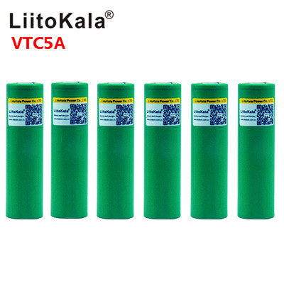 Перезаряжаемая литий-ионная батарея liitokala 3,7 V 2600mAh VTC5A 18650 Akku US18650VTC5A 35A, игрушечный фонарик ► Фото 1/5
