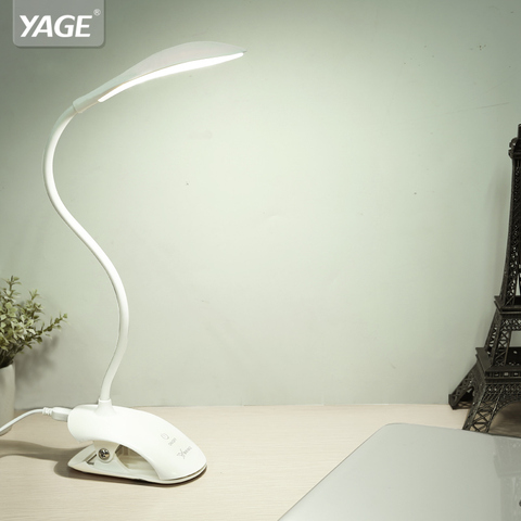 Настольная лампа YAGE, светодиодный USB-светильник, 14 светодиодный одов, с клипсой, 3 режима работы ► Фото 1/6