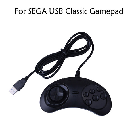 Проводной игровой контроллер для SEGA, классический геймпад USB с 6 кнопками для SEGA Genesis/MD2 Y1301/ PC /MAC Mega Drive, 2022 ► Фото 1/6