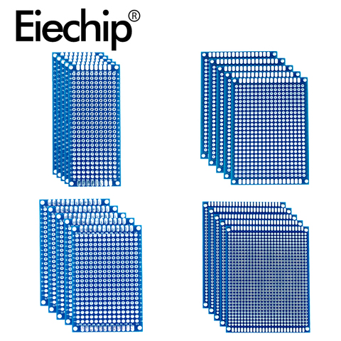 Универсальная печатная плата 5x7 4x6 3x7 2x8, синяя двухсторонняя печатная плата для печатной платы Arduino, паяльная плата 5*7 4*6 3*7 2*8 ► Фото 1/6
