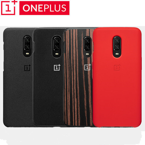 Чехол oneplus 6T оригинальный 100% Oneplus официальный Защитный чехол силиконовый нейлоновый углеродный бампер кожаный флип-чехол one plus 6T ► Фото 1/6