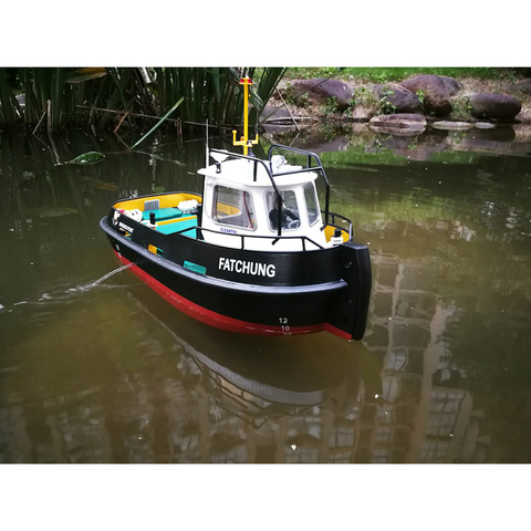 Комплект модели корабля с дистанционным управлением DIY для Tug804, Спасательный корабль tugboat, компактный мопед, 1:18 ► Фото 1/5