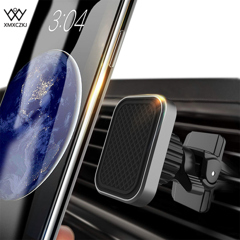 XMXCZKJ магнитный мини-держатель для вентиляционного отверстия Автомобильный держатель Универсальный Автомобильный держатель для телефона сильный магнит металлическая подставка для iPhone 8 GPS ► Фото 1/1