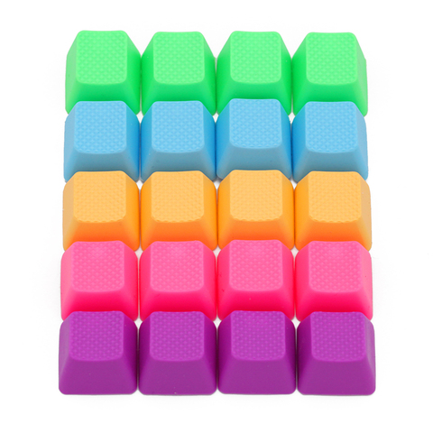 Набор резиновых игровых ключей taihao Doubleshot Cherry MX OEM Profile 20 key пурпурный фиолетовый неоновый зеленый желтый светильник-синий ► Фото 1/3