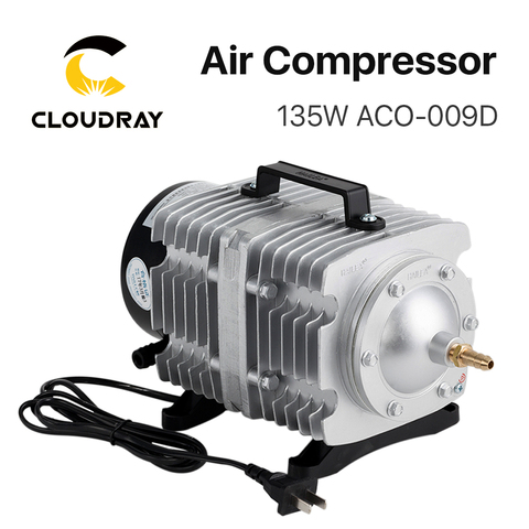 Воздушный компрессор Cloudray 135 Вт, Электрический магнитный воздушный насос для лазерной гравировки и резки CO2 ► Фото 1/5