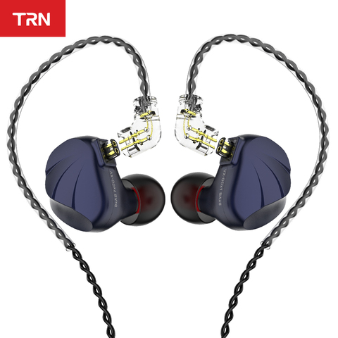 Гибридные наушники-вкладыши TRN VX 6BA 1DD, IEM Hi-Fi DJ монитор, металлические спортивные наушники для бега, наушники-вкладыши, гарнитура TRN V90 BA5 X6 ZSX ► Фото 1/6